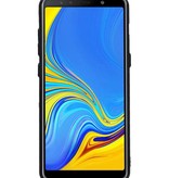Custodia rigida esagonale per Samsung Galaxy A8 Plus 2018 Nero