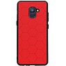 Hexagon Hard Case til Samsung Galaxy A8 Plus 2018 Red