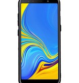 Étui rigide hexagonal pour Samsung Galaxy A8 Plus 2018 rouge