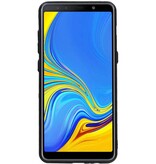Étui rigide hexagonal pour Samsung Galaxy A8 Plus 2018 brun