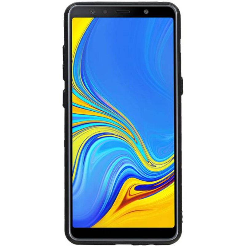 Étui rigide hexagonal pour Samsung Galaxy A8 Plus 2018 brun