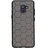 Étui rigide hexagonal pour Samsung Galaxy A8 Plus 2018 gris