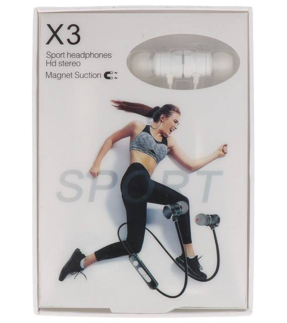 Sport Bluetooth Headset Model X3 White