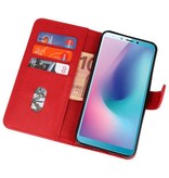 Bookstyle Wallet Cases Hoesje voor Galaxy A8s Rood