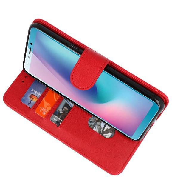 Bookstyle Wallet Cases Hoesje voor Galaxy A8s Rood