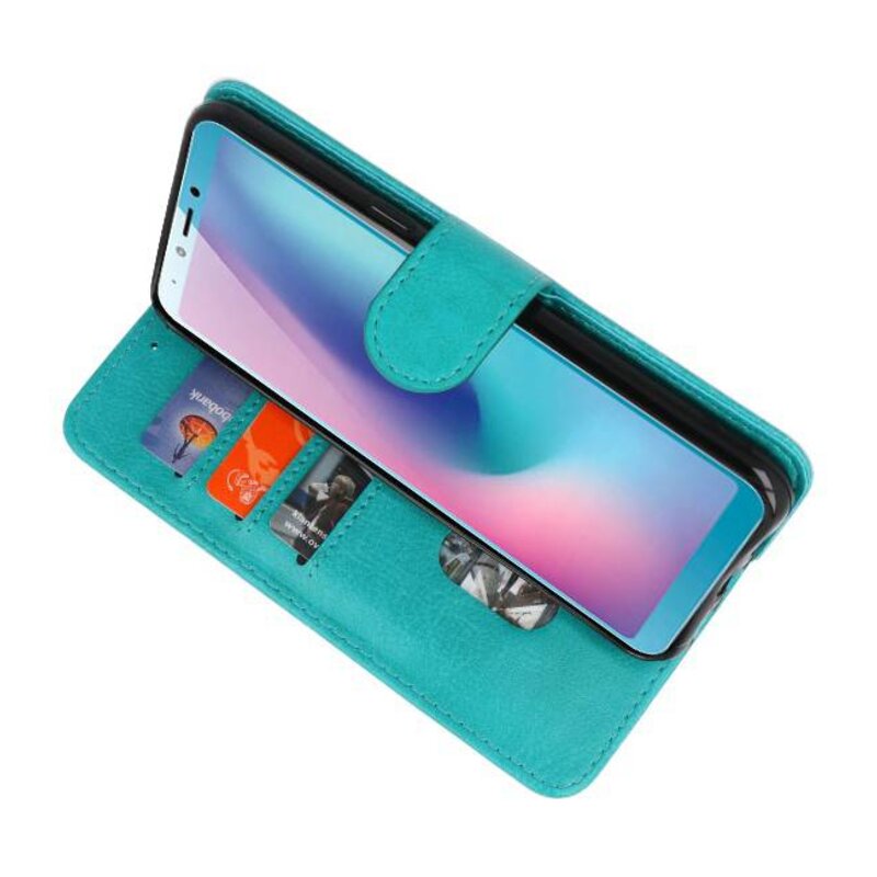 Etuis portefeuille pour Galaxy A8s Green