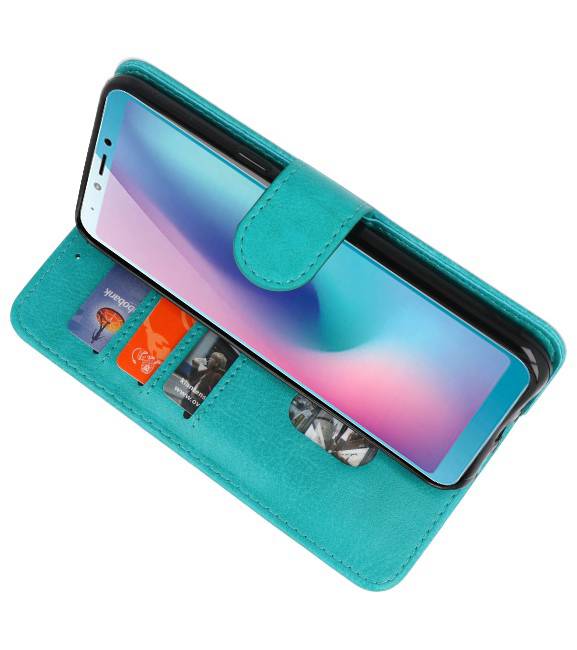 Bookstyle Wallet Cases Hoesje voor Galaxy A8s Groen