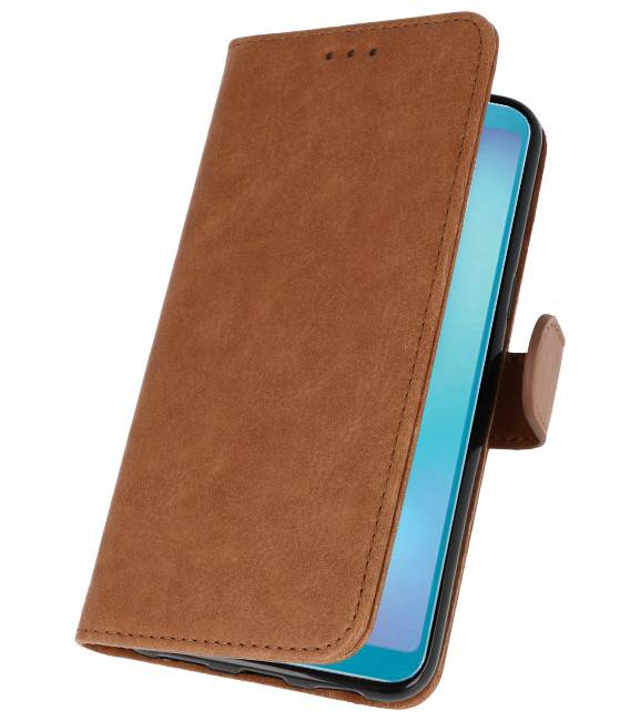 Fundas estilo billetera para Galaxy A8s Marrón