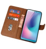 Fundas estilo billetera para Galaxy A8s Marrón