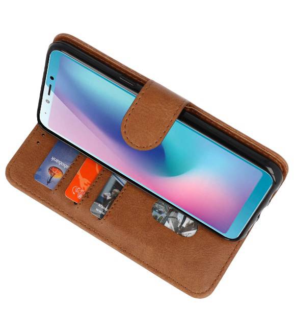 Fundas estilo billetera para Galaxy A8s Marrón