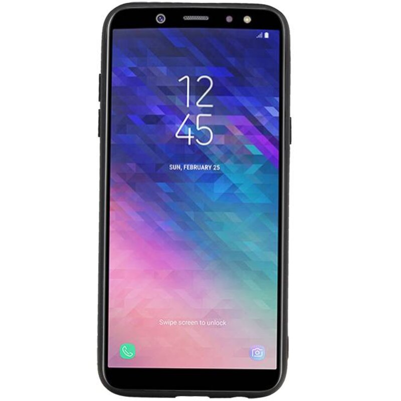 Portræt Bag Cover 1 Kort til Galaxy A6 2018 Black