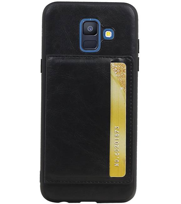 Portrait Back Cover 1 Cards for Galaxy A6 2018 Black