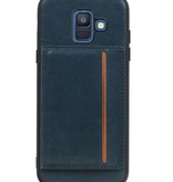 Standing Back Cover 1 Cards for Galaxy A6 2018 Navy
