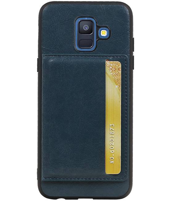 Standing Back Cover 1 Cards for Galaxy A6 2018 Navy