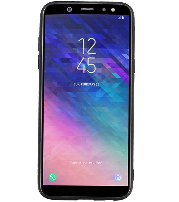 Porträt Rückseitige Abdeckung 1 Karten für Galaxy A6 2018 Rot