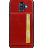 Portrait Back Cover 1 Cards for Galaxy A6 2018 Red