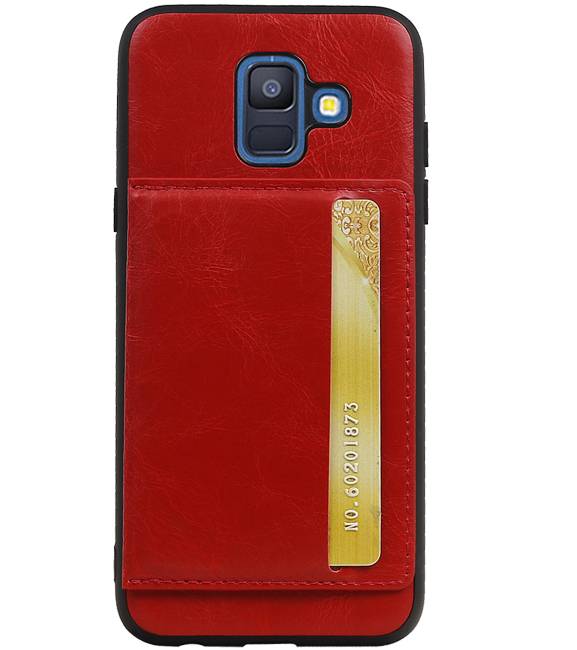 Portrait Back Cover 1 Cards for Galaxy A6 2018 Red