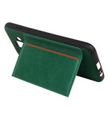 Couverture Arrière Portrait 1 Cartes pour Galaxy A6 2018 Vert