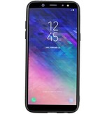 Standing Back Cover 1 Karten für Galaxy A6 2018 Mocca