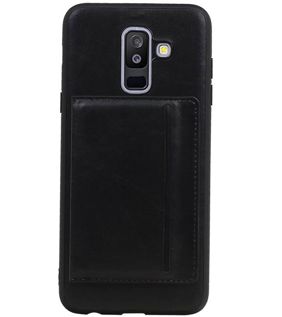 Portræt Bag Cover 1 Kort til Galaxy A6 Plus 2018 Black