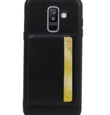 Portrait Back Cover 1 Cards for Galaxy A6 Plus 2018 Black