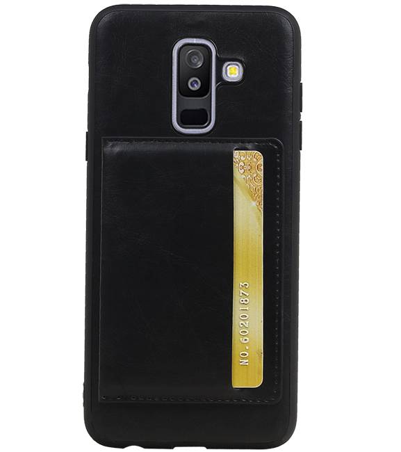 Portræt Bag Cover 1 Kort til Galaxy A6 Plus 2018 Black