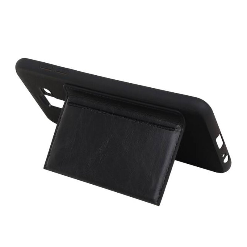 Portrait Back Cover 1 Cards for Galaxy A6 Plus 2018 Black
