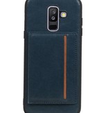 Carte di copertura posteriore in piedi 1 per Galaxy A6 Plus 2018 Navy