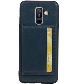 Carte di copertura posteriore in piedi 1 per Galaxy A6 Plus 2018 Navy