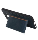 Standing Back Cover 1 Cards for Galaxy A6 Plus 2018 Navy