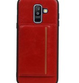 Portrait Back Cover 1 Cards for Galaxy A6 Plus 2018 Red