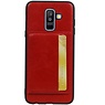 Portrait Back Cover 1 Carte per Galaxy A6 Plus 2018 Red