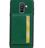 Portrait Back Cover 1 Cards for Galaxy A6 Plus 2018 Green