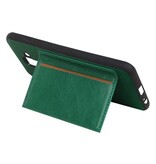 Couverture Arrière Portrait 1 Cartes pour Galaxy A6 Plus 2018 Vert