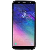 Stående bagside Cover 1 Kort til Galaxy A6 Plus 2018 Mocca