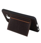 Cover Back 1 Cover Karten für Galaxy A6 Plus 2018 Mocca