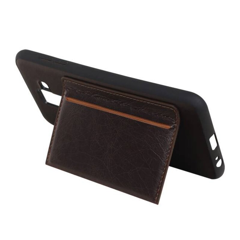 Cubierta posterior 1 Tarjetas para Galaxy A6 Plus 2018 Mocca