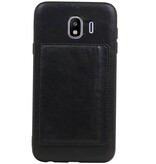 Couverture Arrière Portrait 1 Cartes pour Galaxy J4 Noir
