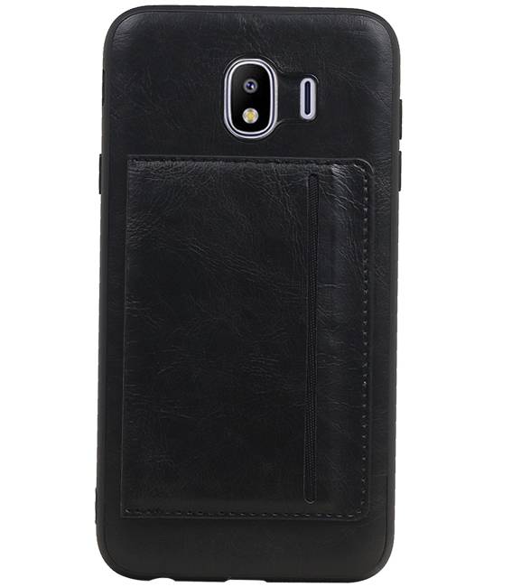 Staand Back Cover 1 Pasjes voor Galaxy J4 Zwart