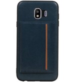 Staand Back Cover 1 Pasjes voor Galaxy J4 Navy
