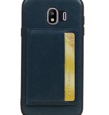 Staand Back Cover 1 Pasjes voor Galaxy J4 Navy