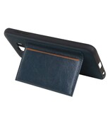 Staand Back Cover 1 Pasjes voor Galaxy J4 Navy