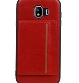 Stand Back Cover 1 Pases para Galaxy J4 Rojo
