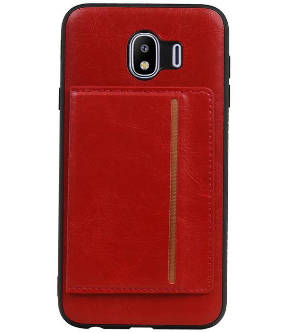 Stand Back Cover 1 Pases para Galaxy J4 Rojo