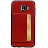 Stand Back Cover 1 Pases para Galaxy J4 Rojo