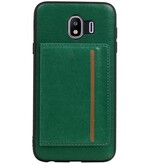Couverture Arrière Portrait 1 Cartes pour Galaxy J4 Vert