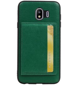 Couverture Arrière Portrait 1 Cartes pour Galaxy J4 Vert