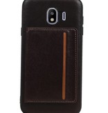 Staand Back Cover 1 Pasjes voor Galaxy J4 Mocca