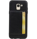 Couverture Arrière Portrait 1 Cartes pour Galaxy J6 Noir