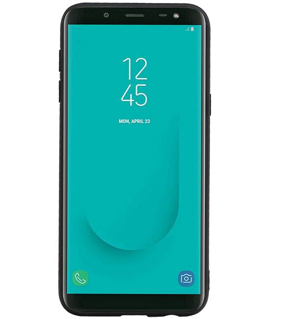 Portræt Bag Cover 1 Kort til Galaxy J6 Black